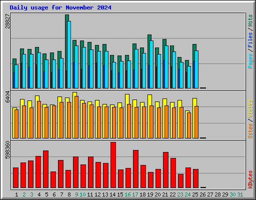 Daily usage for November 2024