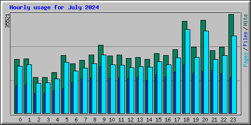 Hourly usage for July 2024